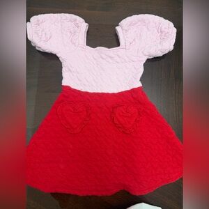 Janie and Jack Quilted Hearts Girls Dress Sz 6
